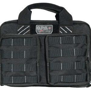 GPS Bags T1311PCB Tactical Quad +2 Black 1000D Polyester with YKK Lockable Zippers, 8 Mag Pockets, 2 Ammo Front Pockets, Visual ID Storage System & Holds Up To 6 Handguns