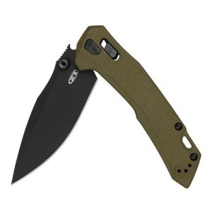 Zero Tolerance 0203 Pocket Knife 4  Drop Point CPM-M4 Black PVD Blade G-10 Handle Green