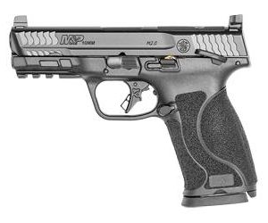 Smith & Wesson, M&P M2.0, Striker Fired, Semi-automatic, Polymer Frame Pistol, Full Size, 10MM, 4" Barrel, Armornite Finish, Black, Optic Height White 3 Dot Sights, Thumb Safety, 15 Rounds, Optics Ready Slide, 2 Magazines