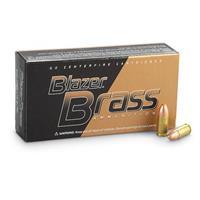 CCI Blazer Brass, 9mm, FMJ-RN, 124 Grain, 50 Rounds