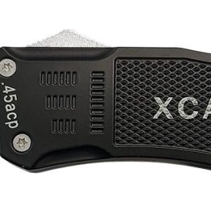 Xcaliber Knife Company 45 ACP Large 3.80" OTF Tanto Plain Black 440C SS Blade, 5.30" Steel Handle