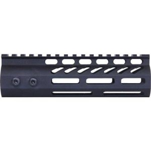 Guntec USA Ultra Lightweight Thin M-Lok Free Floating Handguard W/Monolithic Top Rail, 7in, Black, GT-7MLK