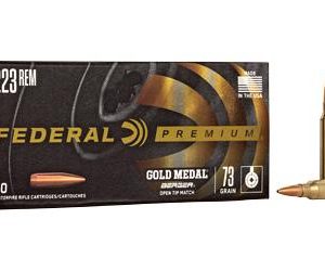 Federal, Gold Medal, 223 Remington, 73 Grain, Berger Boat Tail Target, 20 Round Box