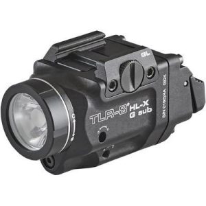 Streamlight TLR-8 HL-X G SUB USB SL-B9 Rechargeable 1000 Lumens LED Weapon Light for Glock 43X/48 Mos/43X/48 Rail W/ High and Low Switches USB-C Cord
