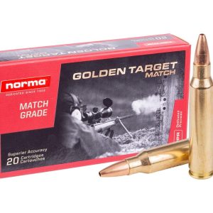 Norma Golden Target .223 REM 69 Grain Boat Tail Hollow Point Brass Cased Rifle Ammo, 20 Rounds, 1015769