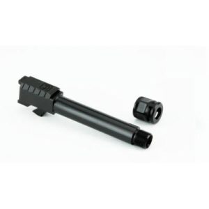 Griffin Armament Glock Barrel, Gen 5 G19 Threaded 1/2x28 W/ Griffin Micro Carry Comp, Black, GAG19G5TB