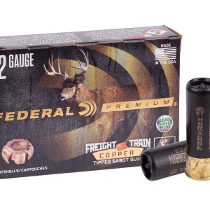 Federal Vital Shok 12 Gauge 275 Grain 2.75 in Freight Train Copper Sabot Slug Ammo, 5 Rounds, P152 FT