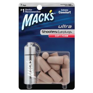 MACK'S Shooting Ultra Soft Foam Ear Plugs, 7 pairs with travel case