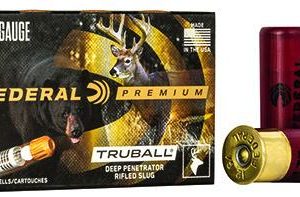 Federal Premium Vital Shok 12 Gauge 1oz TruBall Deep Penetrator Rifled Slug Centerfire Shotgun Ammo, Rifled Slug Shot, 5 Rounds, PB127 DPRS