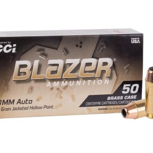 Blazer 10mm Auto Blaser Brass JHP, 180gr, 50ct