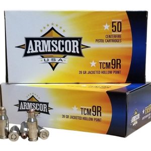 Armscor Precision Inc .22 TCM 39 Grain Jacketed Hollow Point Pistol Ammo, 50 Rounds, FAC22TCMNR1N