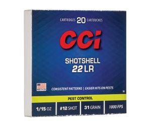 CCI Shotshell 22 Long Rifle 31gr No. 12 Shot Rimfire Ammo - 20 Rounds