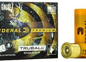 Federal PB203RS Premium Vital-Shok TruBall 20Gauge 2.75" 3/4oz RifledSlug Shot 5 Per Boxifled Slug Centerfire Shotgun Ammo, Rifled Slug Shot, 1700 FPS, 5 Rounds