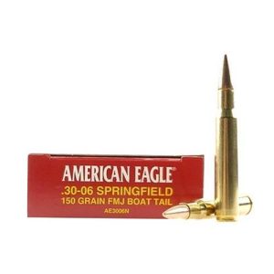 Federal Premium American Eagle Rifle 30-06 Springfield 150 Grain Full Metal Jacket Boat Tail Brass Cased, 20 Rounds
