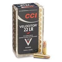 CCI Velocitor Hypervelocity 22 Long Rifle 40gr CPHP Rimfire Ammo - 50 Rounds