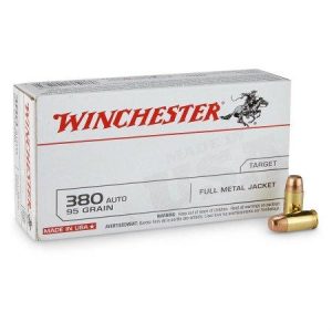 Winchester 380 Auto (ACP) 95gr FMJ Handgun Ammo - 200 Rounds