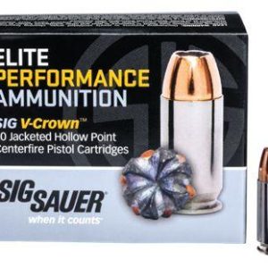 SIG Sauer 9mm Luger Elite V-Crown JHP, 115gr, 20ct