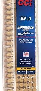 CCI 22SMX Suppressor Max 22LR 45gr Segmented Hollow Point 100 Per Box/50 Case